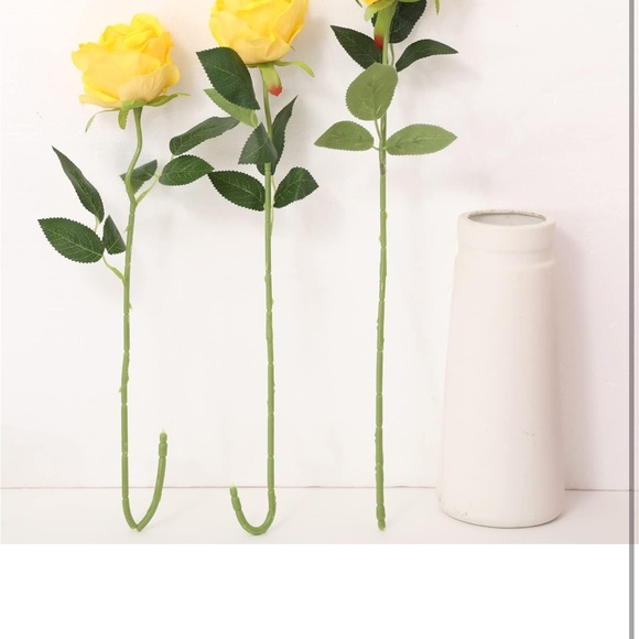 Cloudecor 15 Piece Silk Artificial Yellow Roses - Picture 7 of 10